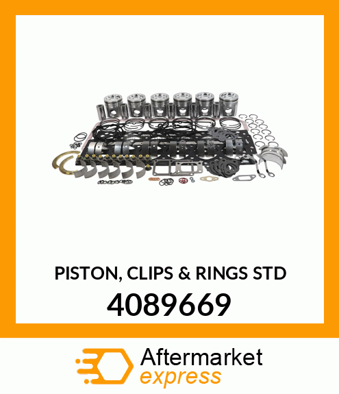 PISTON, CLIPS & RINGS STD 4089669