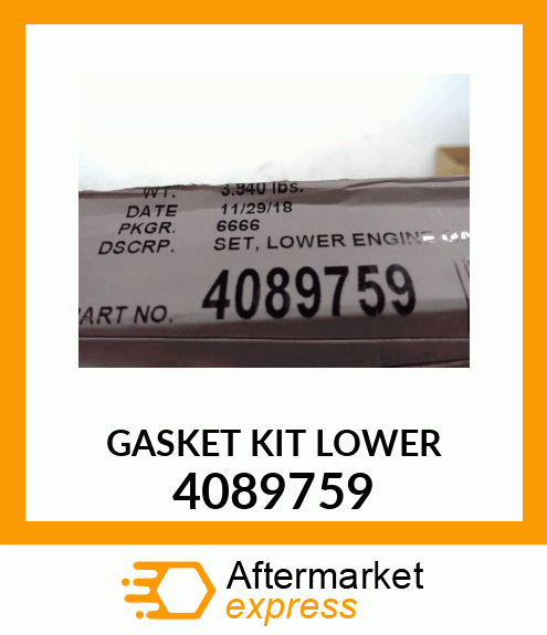 GASKET KIT LOWER 4089759