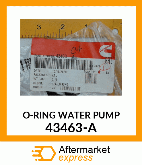 O-RING WATER PUMP 43463-A