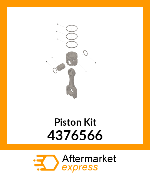 Piston Kit New Aftermarket 4376566