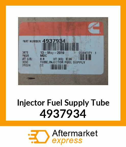 TUBE-INJ FUEL 4937934