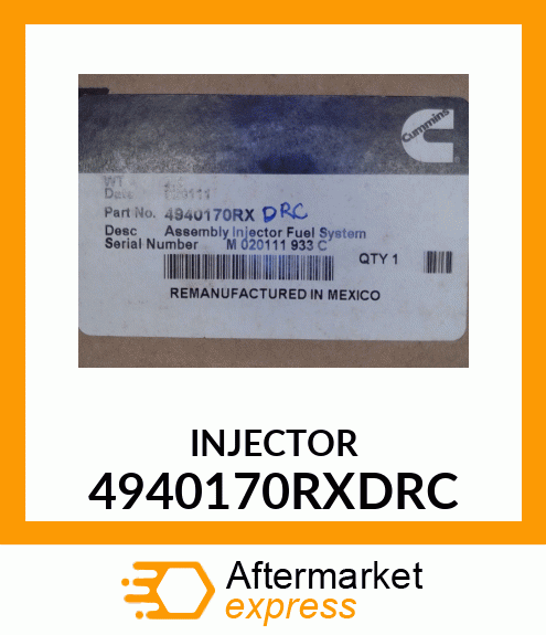 INJECTOR 4940170RXDRC