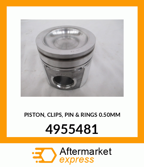 PISTON, CLIPS, PIN & RINGS 0.50MM 4955481