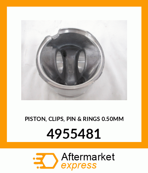 PISTON, CLIPS, PIN & RINGS 0.50MM 4955481