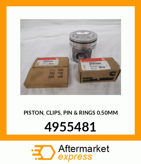 PISTON, CLIPS, PIN & RINGS 0.50MM 4955481