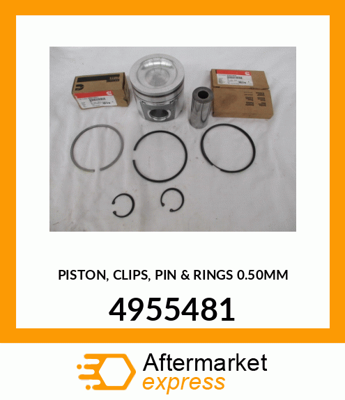 PISTON, CLIPS, PIN & RINGS 0.50MM 4955481