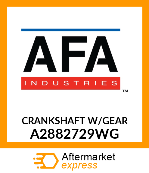 CRANKSHAFT W/GEAR A2882729WG