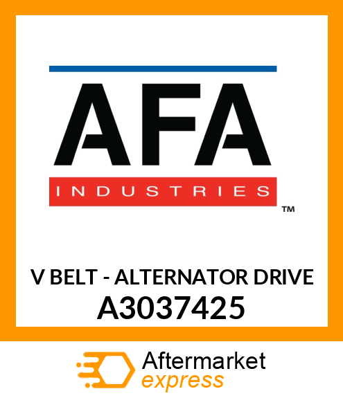 V BELT - ALTERNATOR DRIVE A3037425