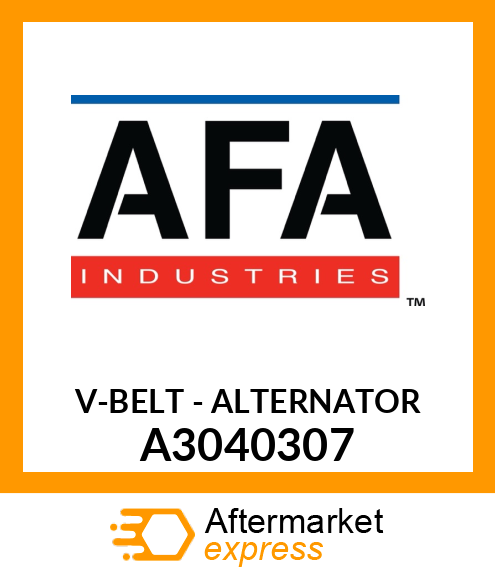 V BELT - ALTERNATOR A3040307