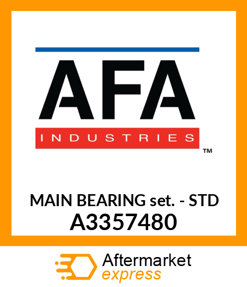 MAIN BEARING SET - STD A3357480