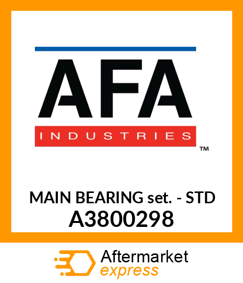 MAIN BEARING SET - STD A3800298