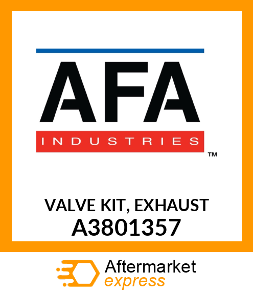 VALVE KIT, EXHAUST A3801357