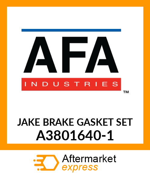 JAKE BRAKE GASKET SET A3801640-1