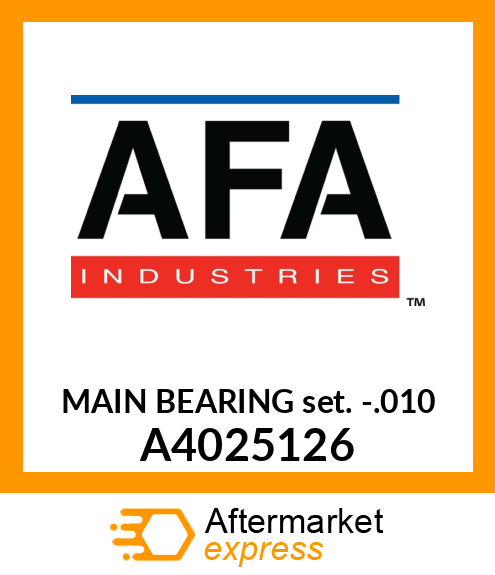 MAIN BEARING SET - .010 A4025126