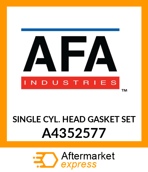 SINGLE CYL. HEAD GASKET SET A4352577