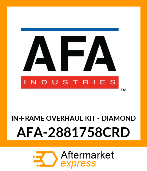 IN-FRAME OVERHAUL KIT - DIAMOND AFA-2881758CRD