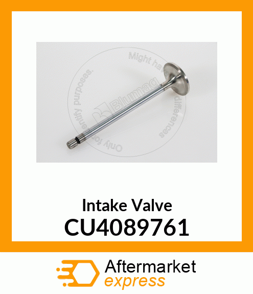 Intake Valve CU4089761