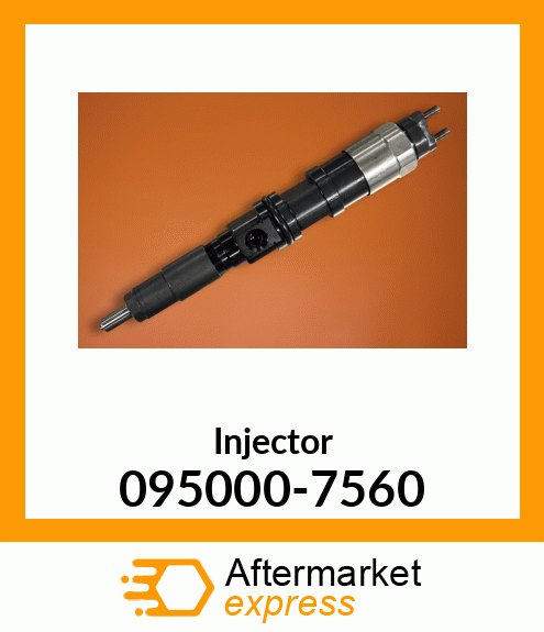 Spare part 095000-7560 + common rail Remanufactured diesel injector