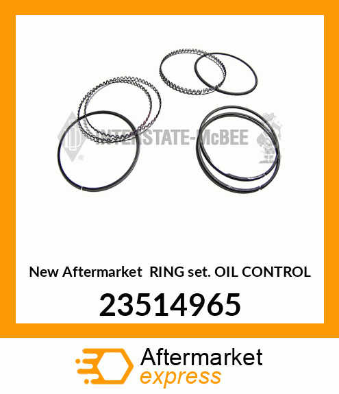 New Aftermarket RING SET OIL CONTROL 23514965
