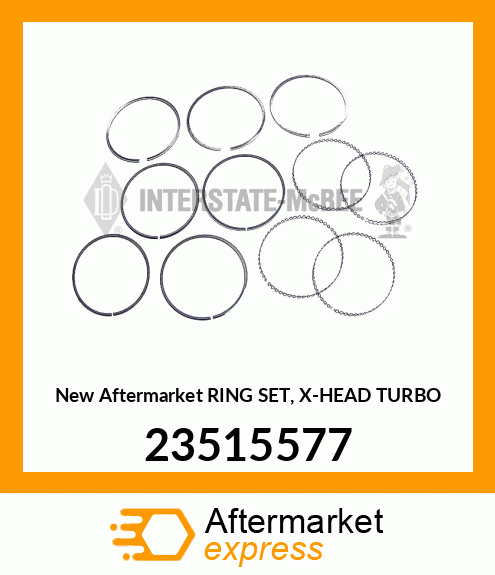 New Aftermarket RING SET, X-HEAD TURBO 23515577