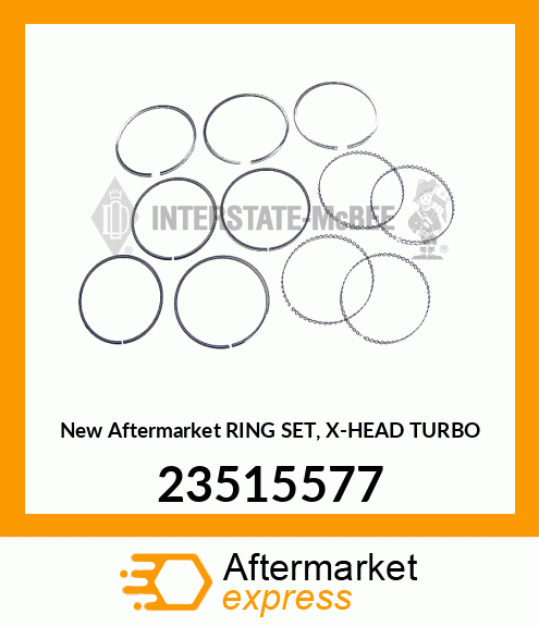 Spare part 23515577 + New Aftermarket RING SET, X-HEAD TURBO