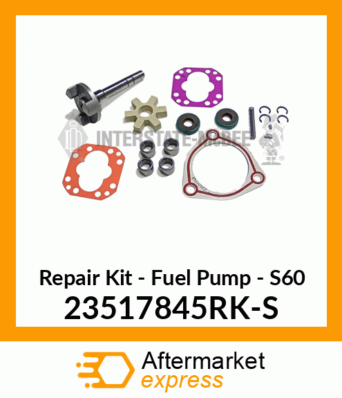 New Aftermarket S60 FUEL PUMP KIT SHAFT, HUB, BEARING 23517845RK-S