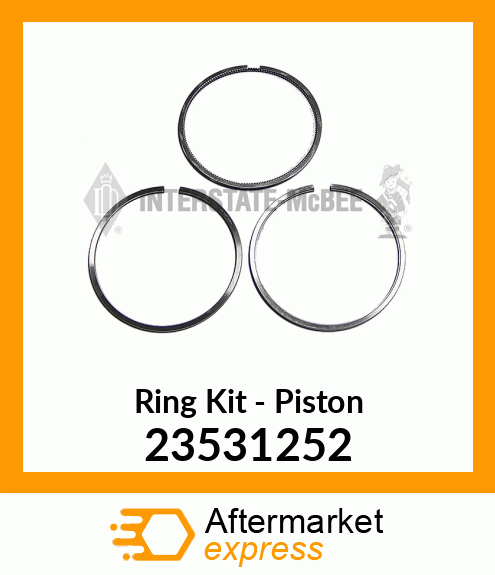 New Aftermarket RING SET, S60 14L 23531252