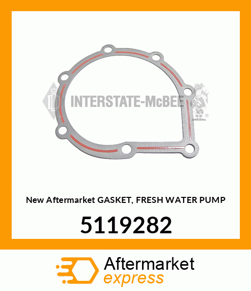 New Aftermarket GASKET, FRESH WATER PUMP 5119282