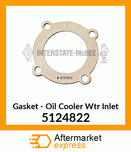 Spare part 5124822 + New Aftermarket GASKET, OIL CLR WTR INLET