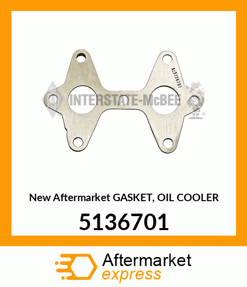 New Aftermarket GASKET, OIL COOLER 5136701