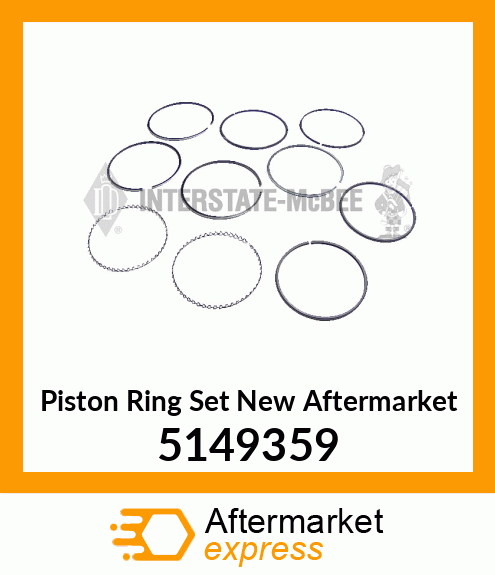 Piston Ring Set New Aftermarket 5149359