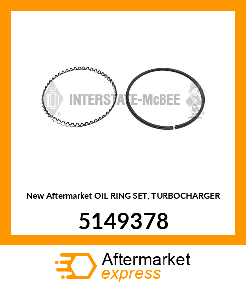 New Aftermarket OIL RING SET, TURBOCHARGER 5149378