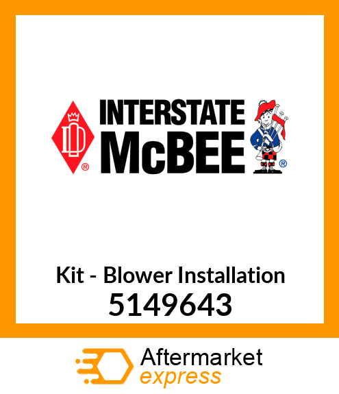 New Aftermarket KIT, BLWR, INST. 8V/92 T 5149643