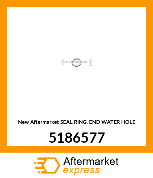 New Aftermarket SEAL RING, END WATER HOLE 5186577