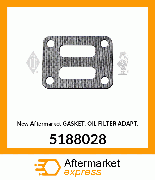 New Aftermarket GASKET, OIL FILTER ADAPT. 5188028