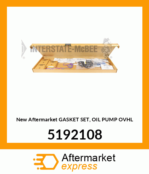 New Aftermarket GASKET SET, OIL PUMP OVHL 5192108