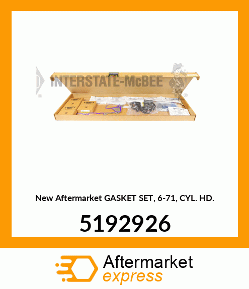 New Aftermarket GASKET SET, 6-71, CYL. HD. 5192926