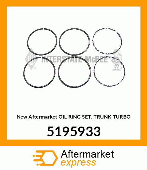 New Aftermarket OIL RING SET, TRUNK TURBO 5195933