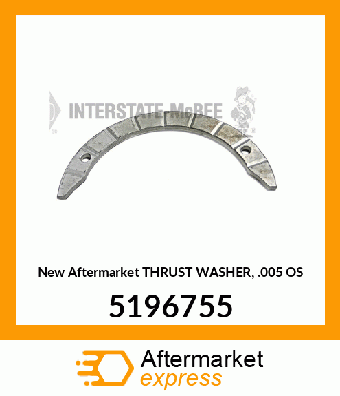 New Aftermarket THRUST WASHER, .005 OS 5196755