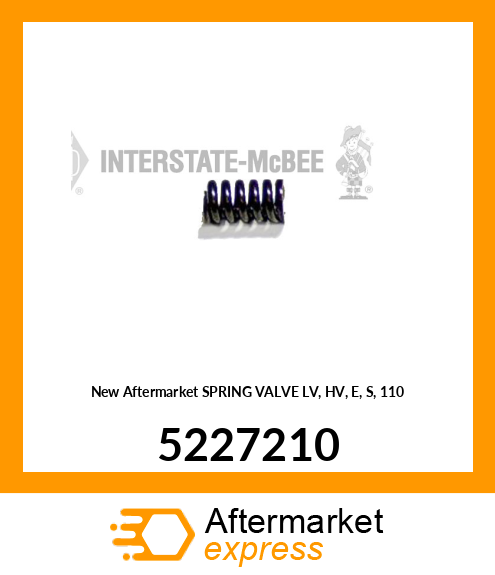 New Aftermarket SPRING VALVE LV, HV, E, S, 110 5227210