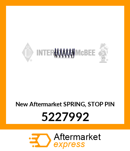 New Aftermarket SPRING, STOP PIN 5227992