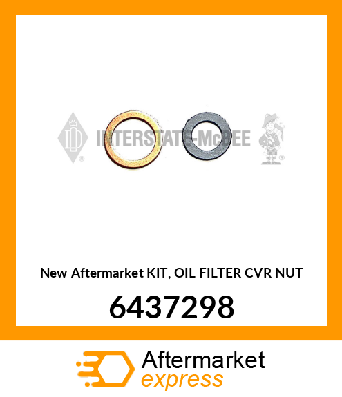 New Aftermarket KIT, OIL FILTER CVR NUT 6437298
