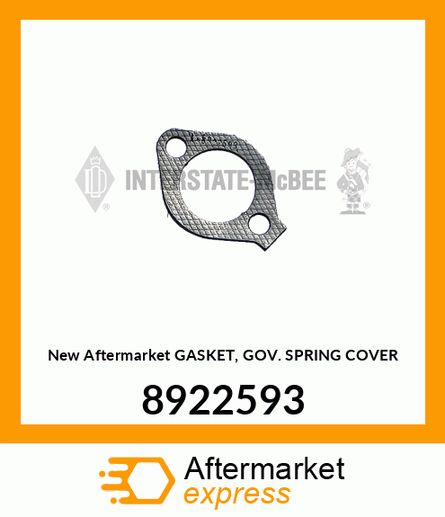 New Aftermarket GASKET, GOV. SPRING COVER 8922593