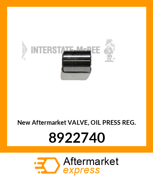 New Aftermarket VALVE, OIL PRESS REG. 8922740
