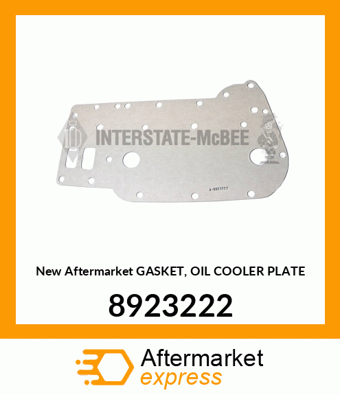 New Aftermarket GASKET, OIL COOLER PLATE 8923222