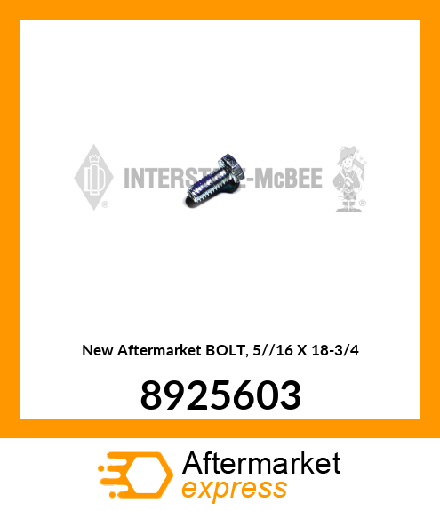 New Aftermarket BOLT, 5//16 X 18-3/4 8925603