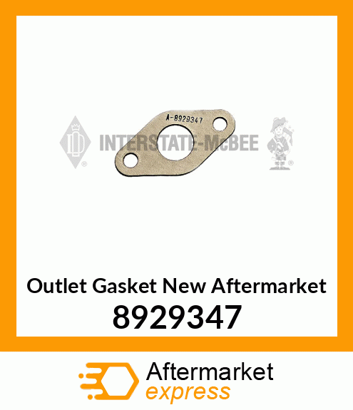Outlet Gasket New Aftermarket 8929347