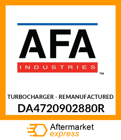 TURBOCHARGER - REMANUFACTURED DA4720902880R