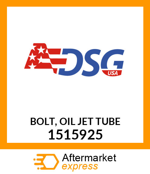 Spare part 1515925 + BOLT, OIL JET TUBE