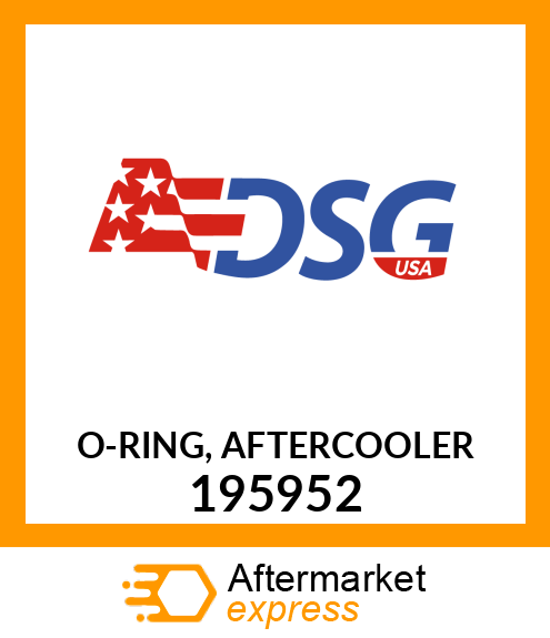 Spare part 195952 + O-RING, AFTERCOOLER